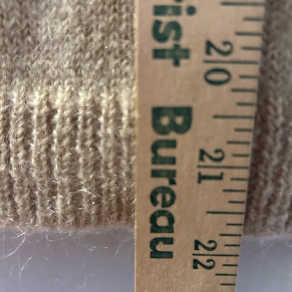 RUSS PETITES khaki button up vest vintage mohair wool blend size small - Picture 9 of 9